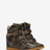 Bekett Vintage leren sneakers met sleehak