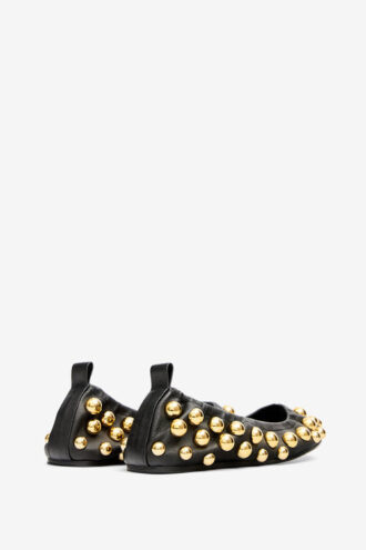 Belna leren ballerina’s met studs