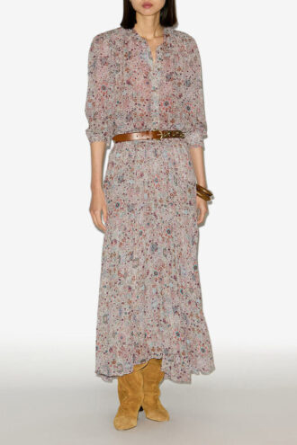 Besma Lange crêpe rok met print
