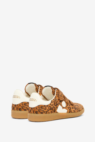 Beth lage sneakers van bedrukt suède kalfsleer