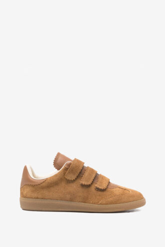 Beth lage sneakers van suède en leer