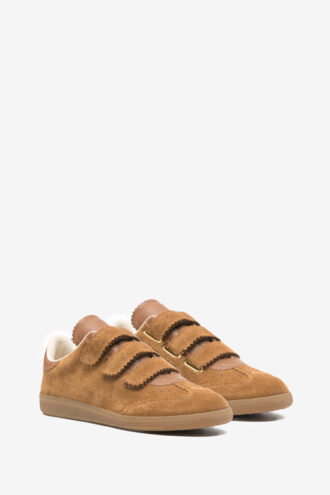 Beth lage sneakers van suède en leer