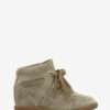 Bobby suède kalfsleren sneakers met sleehak