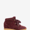 Bobby suède kalfsleren sneakers met sleehak