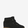 Bobby suède kalfsleren sneakers met sleehak