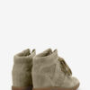Bobby suède kalfsleren sneakers met sleehak