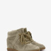 Bobby suède kalfsleren sneakers met sleehak