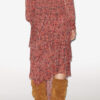 Brigitte Midi-rok met ruches en print