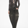 Buffy gedrapeerde metallic top