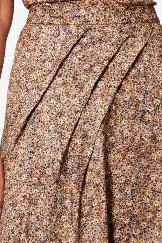 Cacia onderrok van zijden jacquard met bloemenprint