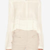 Carolia geplooide crêpe blouse