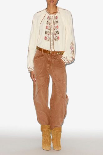 Catarina denim jeans met gestikte details