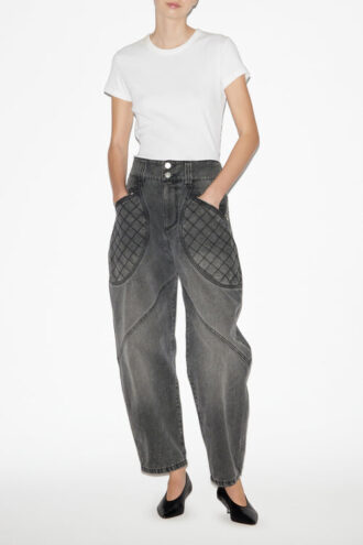 Catarina denim jeans met gewatteerde details