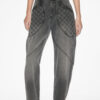 Catarina denim jeans met gewatteerde details