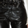 Chazia leren broek met rechte pijpen