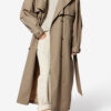 Chilma gestreepte katoenen trenchcoat