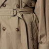 Chilma gestreepte katoenen trenchcoat