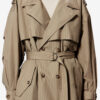 Chilma gestreepte katoenen trenchcoat