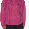 Christa katoenen blouse met plooien Christa katoenen blouse met plooien