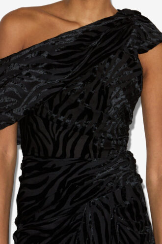 Cyane asymmetrische jurk met print