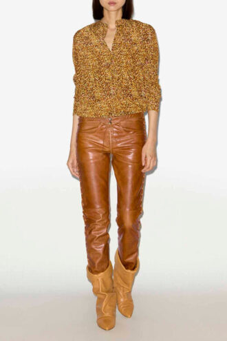 Cyerra leren broek met veters