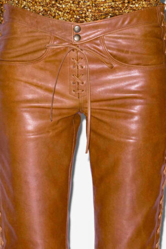 Cyerra leren broek met veters