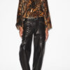 Dabia top van bedrukt fluweel