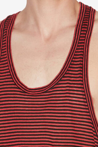 Darius gestreepte linnen tanktop