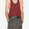 Darius gestreepte linnen tanktop