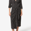 Daylia vloeiende jurk met origamiprint