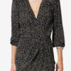 Daylia vloeiende jurk met origamiprint