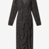Daylia vloeiende jurk met origamiprint