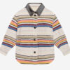 Dayvi gestreepte wollen overshirtjas