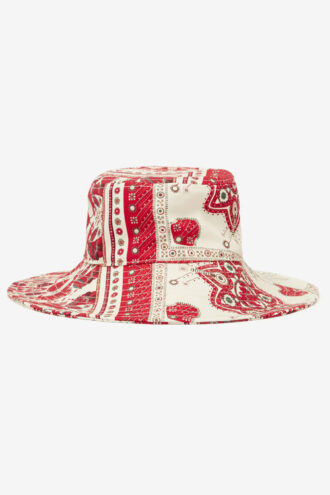 Delya katoenen hoed met bandana-print