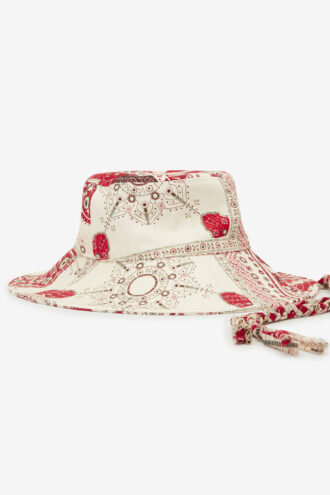 Delya katoenen hoed met bandana-print