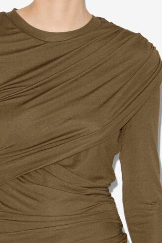 Denise korte gedrapeerde jersey jurk