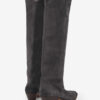 Denvee cowboylaarzen van suède kalfsleer