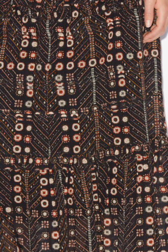 Diya Lange katoenen voile rok met print