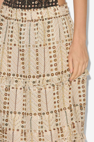 Diya Lange katoenen voile rok met print