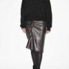 Dolene gedrapeerde metallic rok