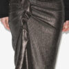 Dolene gedrapeerde metallic rok