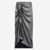 Dolene gedrapeerde metallic rok