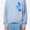 Drany tweekleurige mohair trui met logo