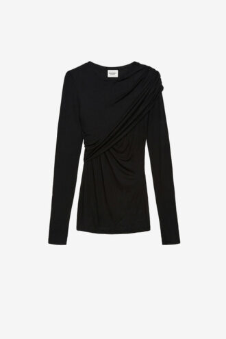 Dressi gedrapeerde jersey top