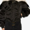 Elisa korte gewatteerde satijnen jas