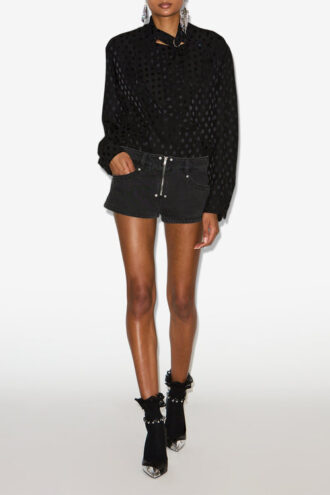 Emany zijden blouse met stippenprint