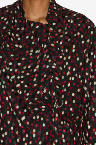 Emany zijden blouse met stippenprint