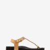 Enore geborduurde leren sandalen
