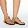 Enore geborduurde leren sandalen