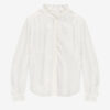 Estela-blouse in effen crêpe met Engels borduurwerk